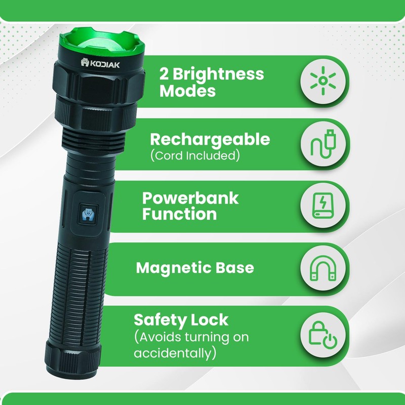LitezAll Kodiak 1 Mile Beam Tactical Flashlight, Long-Range High Power