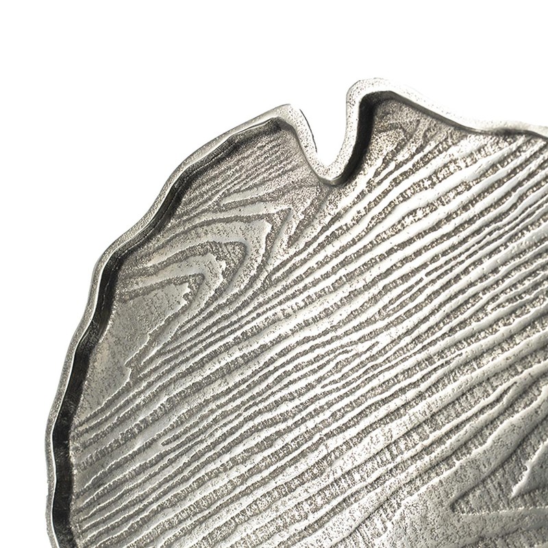 A and B Home 23.6" H Round Silver Antique Aluminum