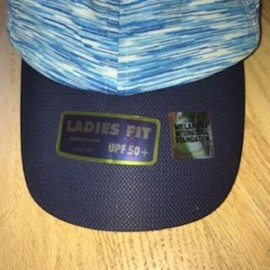Banana Boat Hat Baseball Cap Womens One Size Variegated Blue