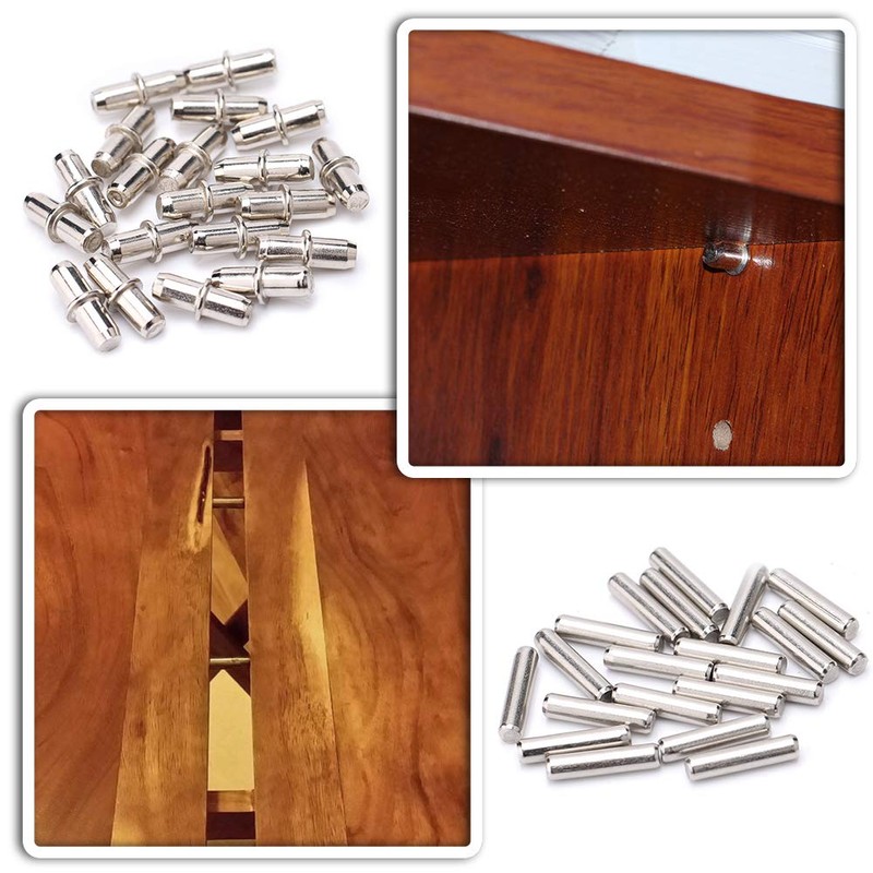Shelf Pegs-Support Pins Set, 80 Pieces Stainless Steel Metal Bracket