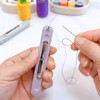 3PCS 2-in-1 Seam Ripper Needle Threader Set, Retractable Threader Plug-in