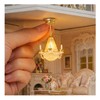 NUOBESTY 1Pc Dollhouse Chandelier Light, 1:12 Scale Miniature Ceiling Lamp