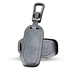 KULCSOK Key Fob Cover for Kia EV6 Sportage Plug-in Hybrid 2024 2023 2022 Keychain Zinc Alloy Key Holder Protector Key Fob 7 Buttons Gray B