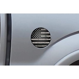 Car-Gear Gas Cap Decal Fuel Door Graphics Kit Vinyl Decal Wrap Compatible with Ford F-150 2009-2014 - Subdued Flag