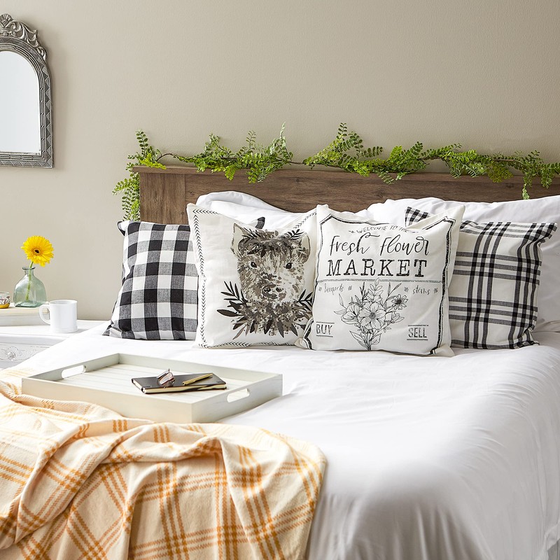 DII Decorative Square Throw Pillow Cushion Cover Set, Hidden Zipper,