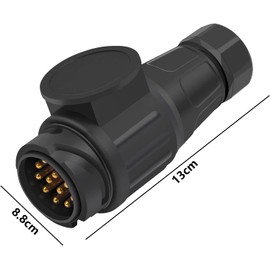 GERUI Pack of 2 European 13 Core Trailer Socket 12 V Trailer Adapter Pull Rod Plug Accessories Plug Plug Plug for Truck Accessories, Ships, Caravans