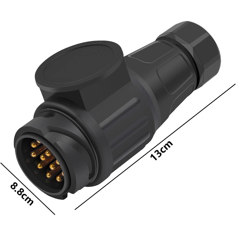 GERUI Pack of 2 European 13 Core Trailer Socket 12