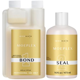 Moeplex Bond and Seal (16 Fl. Oz) | Color Additive Bond Hair Treatment | Infused with Sericin, Natural Oils, & Hair Vitamins | Bonding Treatment for Damaged Hair | Sulfate & Paraben-free