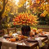 JoyeuVie Autumn Flowers Artificial 18 Pcs Autumn Decorations Fall Lavender