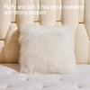 Genuine Sheepskin Throw Pillow with PP Cotton Inside, Luxury Fluffy