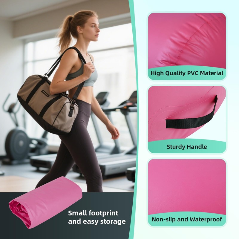 Inflatable Gymnastics Air Roller Tumbling Barrel with Electric Pump for