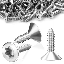 SWTYExt Wood Screws Torx Screws 4 x 16 mm, Pack of 120 Chipboard Screws Stainless Steel V2A Self-Tapping Wood Tapping Screws Countersunk Head Screws Full Thread for Fasteners