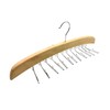 Richards Wooden Tie Rack Hanging Organizer for Mens Closet Accessories,