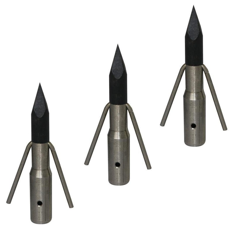 GPP 6PK Bowfishing Arrow Point Broadheads Fixed Head,Steel Wire