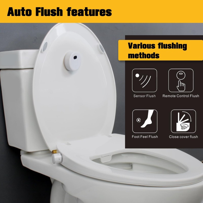 KERDE 2-Inch Automatic Toilet Flusher - Dual Flush Valve with