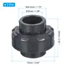 PATIKIL UPVC Pipe Fitting 25mm Socket 3pcs Straight Joint Union