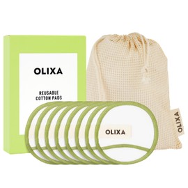 Olixa Beauty Reusable Cotton Pads - Use With Skin Care or Makeup Remover - Reusable Makeup Remover Pads - Sustainable and Eco-Friendly - Make Up Remover Pads