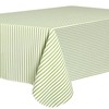 Weldomcor Striped Rectangle Tablecloth, Vinyl Tablecloth with Flannel Backing Wipeable