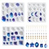 63 Pcs Resin Molds Silicone Set,DIY Epoxy Resin Casting Craft