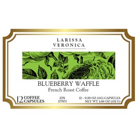Blueberry Waffle French Roast Coffee (Single Serve K-Cup Pods) (Gourmet, Naturally Flavored, Whole Coffee Beans) (12 pods, ZIN: 577975) - 3 Pack