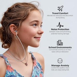 Tapones Para Los Oídos Para Niños(6-12 Años) Tapones Para Los Oídos De Viaje Para Volar: Protección Auditiva Para Aviones, Sensibilidad Al Ruido, Concentración, Eventos Ruidosos, Estudio, Jueg