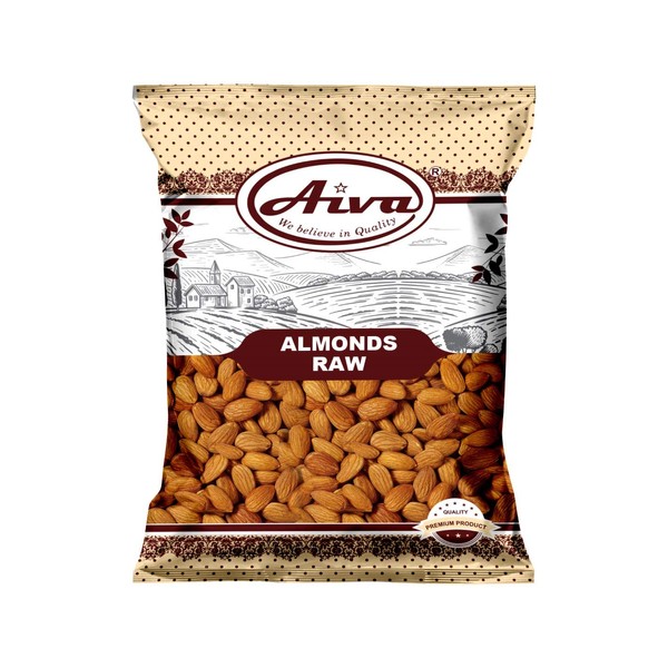 AIVA - Almonds, Shelled, Raw, 10 lbs. Bulk (Packing May Vary)