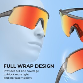 KastKing Skinner Polarized Large Sport Sunglasses for Men and Women, UV Protection Outdoor Fishing Glasses