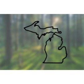AK Stickers Michigan State Shape - Vinyl Decal Outdoor Weatherproof - White, (A) X-Small: 3"