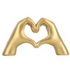 Wisifayardin Large Gold Heart Hands Statue Decor Golden Modern Abstract