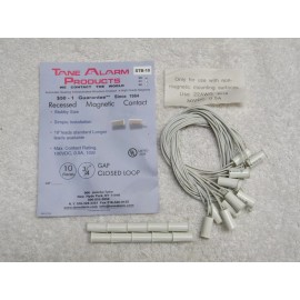 TANE ALARM PRODUCTS (10) Tane Alarm STB-10 WH Stubby Recessed Contacts with Magnets