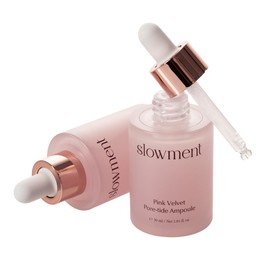 slowment Pink Velvet Pore Tide Ample, 1.0 fl oz (30 ml), Serum, Pores, Niacinamide, Vitamin B12, Slotted