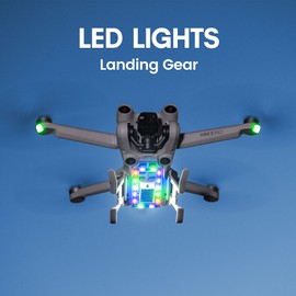STARTRC Mini 3 Pro Landing Gear Folding Long Leg LED Light Landing Gear with Flash Accessories for DJI Mini 3 Pro