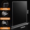 Viymgit A5 Acrylic Sign Holder, 4 Pack Clear Double-Side Table