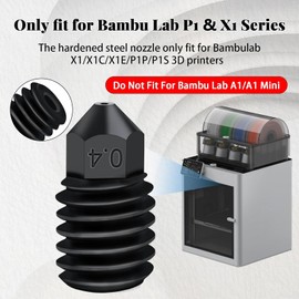IdeaFormer Hardened Steel Nozzle 0.8 mm for Bambulab P1P P1S X1 X1C X1E 3D Printer Extruder Hotend Nozzles Pack of 5