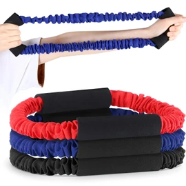 RoundFunny 3 Pcs Archery Bow Strength Trainer 30 40 50 Lbs Arm Strength Exercise Band Rubber Stretch Bands Archery Accessories for Bow Practice Shooting Accessories