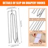 SHENLIU 150Pcs Stainless Steel Curtain Pleat Hook Curtain Pleater Tape