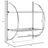 Tangkula Wall Mount 2 Tier Bathroom Shelf with Bars, 18"