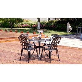 Withniture Outdoor Patio Bistro Dining Set of 2 Cast Aluminum Patio Dining Chair Set,Bronze