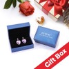Austrian Crystal Heart Drop Leverback Earrings for Women 14K Rose