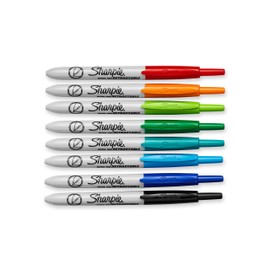 Sharpie 1742025 Retractable Permanent Markers, Ultra Fine Point, Assorted Colors, 8-Count