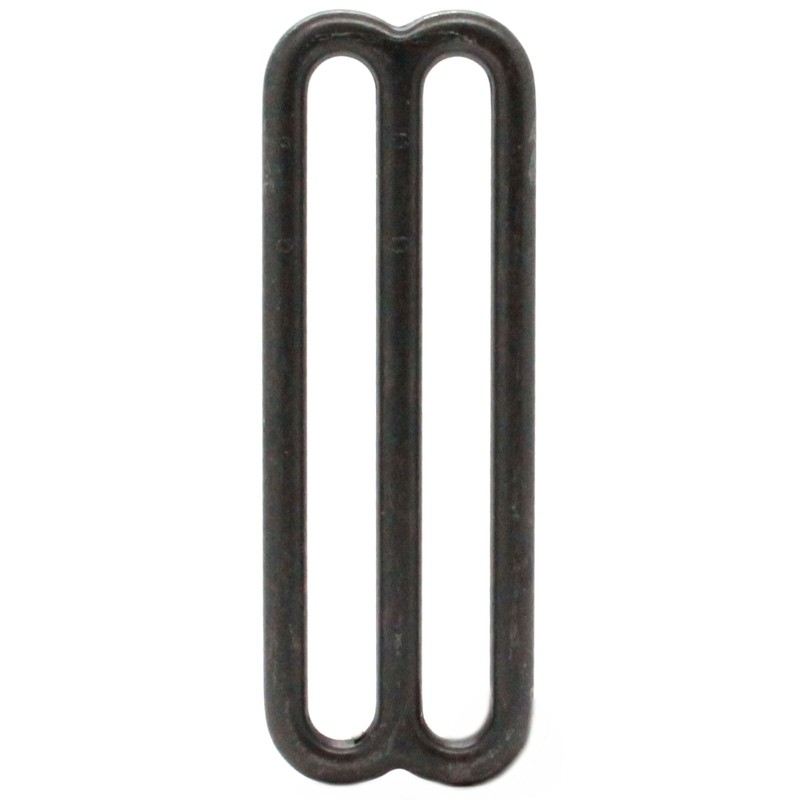 Double Loop Metal Strap Adjuster 2 Inch Black Plate SL-20020-13