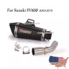 Unbranded Motorcycle Exhaust Muffler Tips Link Middle Pipe For Suzuki
