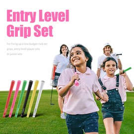 Mile High Life Golf Grips | Standard Golf Club Grips | 3 Pack or 13 Pack Golf Grips Bundle | Entry Level Rubber Golf Grip for Men, Women, Juniors(13 Pack Pink)