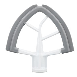 Flex Edge Beater with Flexible Silicone Edges Bowl Scraper for 4.5‑5 Quart Bowls for K45SS KSM100 KSM110 KSM120 KSM15 KSM16 KSM75 KSM8 KSM90