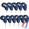 11 Pcs Golf Iron Covers Magnetic Closure Golf Head Covers