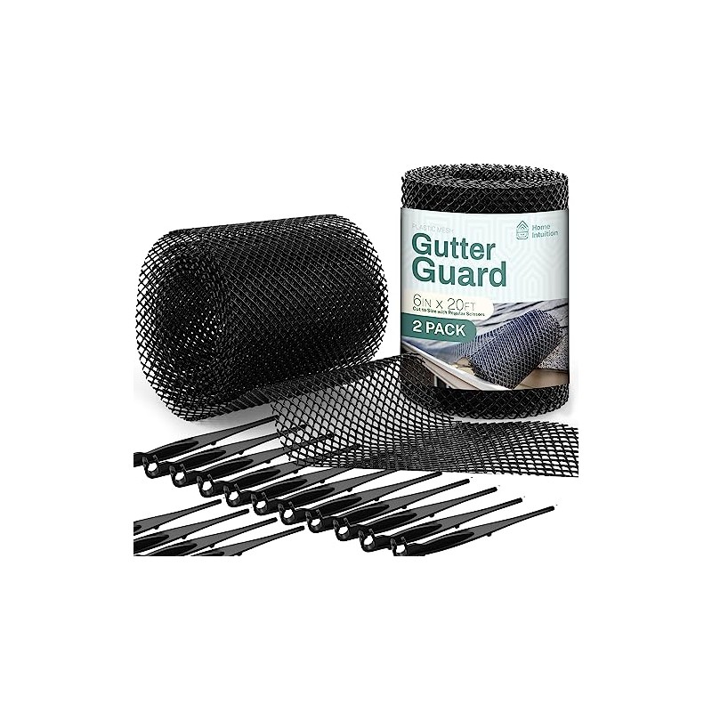 Home Intuition 2-Pack Leader and Gutter Guard from Leaves, Twigs,