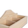 Wooden Open 3 Compartments Box | Multi-purpose Storage | Tea