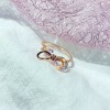 IkkyuGem Half Encrusted Crystal Bow Infinite Ring