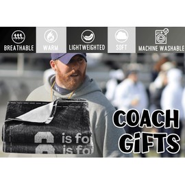 InnoBeta Coach Gifts for Men, Coach Flannel Blankets 50"x 65", Gift for Basketball Coach, Soccer Coach, Football Coach, Baseball Coach - Black - Coach