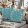 ggaimwf Moroccan Cushion Covers 40x40cm Turquoise Ethnic Boho Cushions Indian
